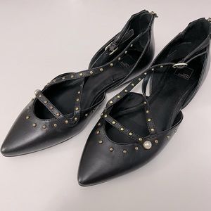 Studded ballet flats